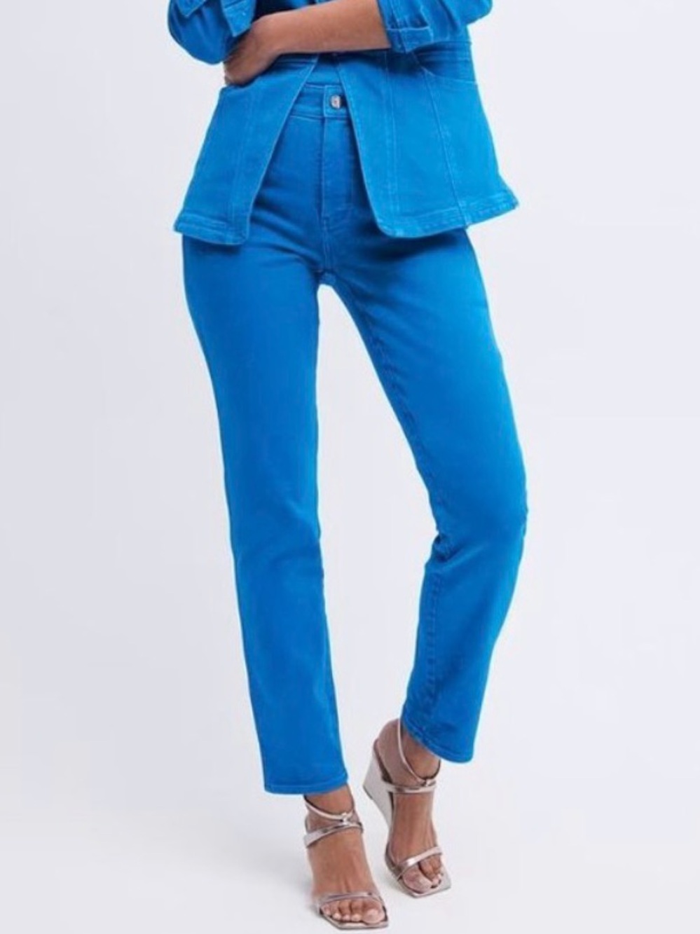 White House Black Market Bright Blue High-Rise Jeans